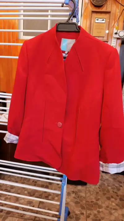 Blazer rojo para mujer Pro Moda elegante - miniatura 2