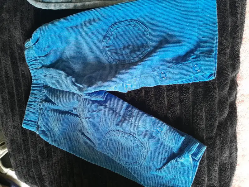 Pantalones para bebé en azul y gris - 2