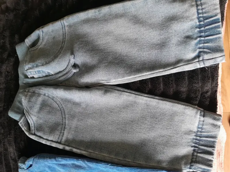 Pantalones para bebé en azul y gris - 3