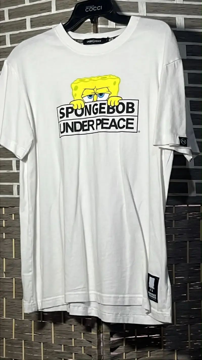 Polera Blanca Spongebob Underpeace