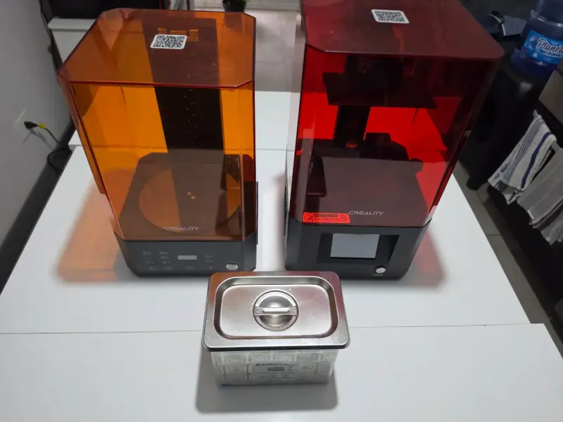 Impresora 3D + limpiador ultrasónico + maq curado - 1
