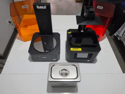 Impresora 3D + limpiador ultrasónico + maq curado - miniatura 2