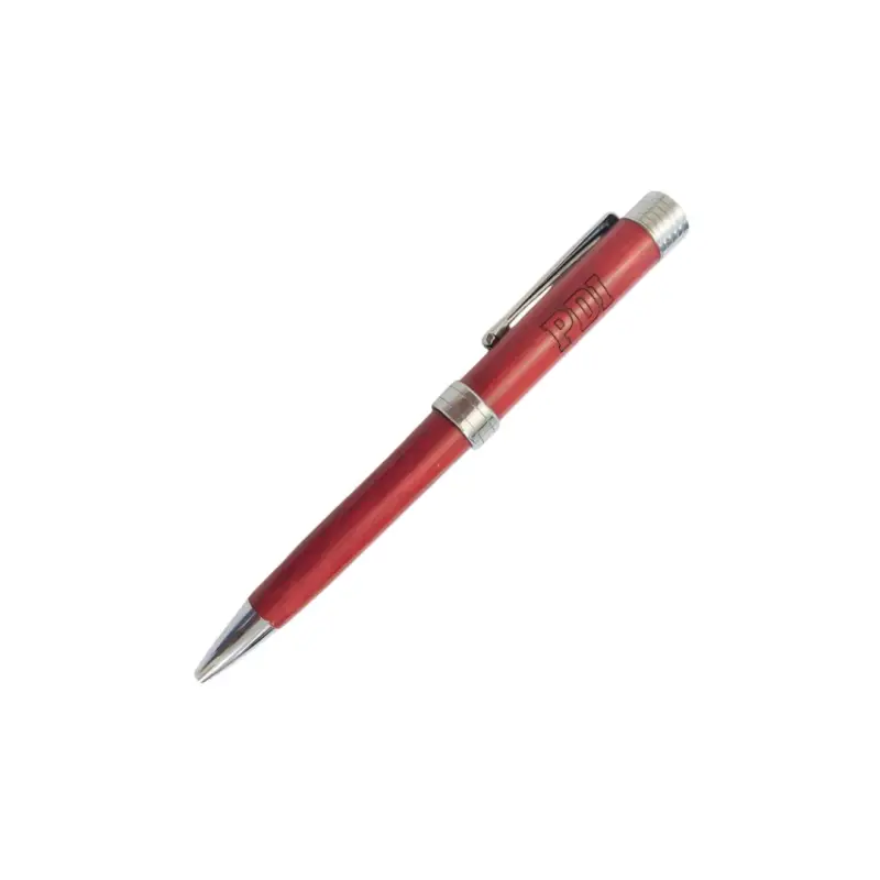 Bolígrafo rojo con clip metálico PDI - 2