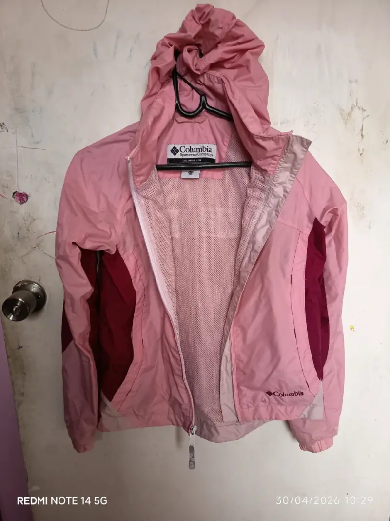 Chaqueta impermeable Columbia rosa para mujer - 1