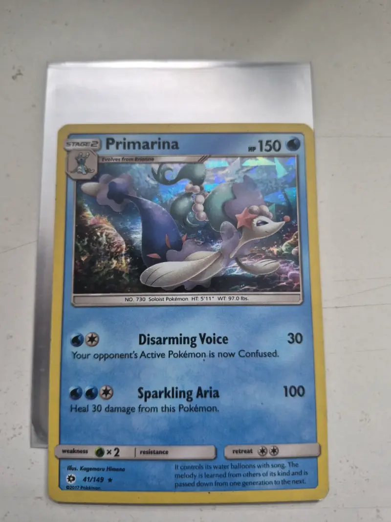 Carta Pokémon Primarina Holográfica - 1