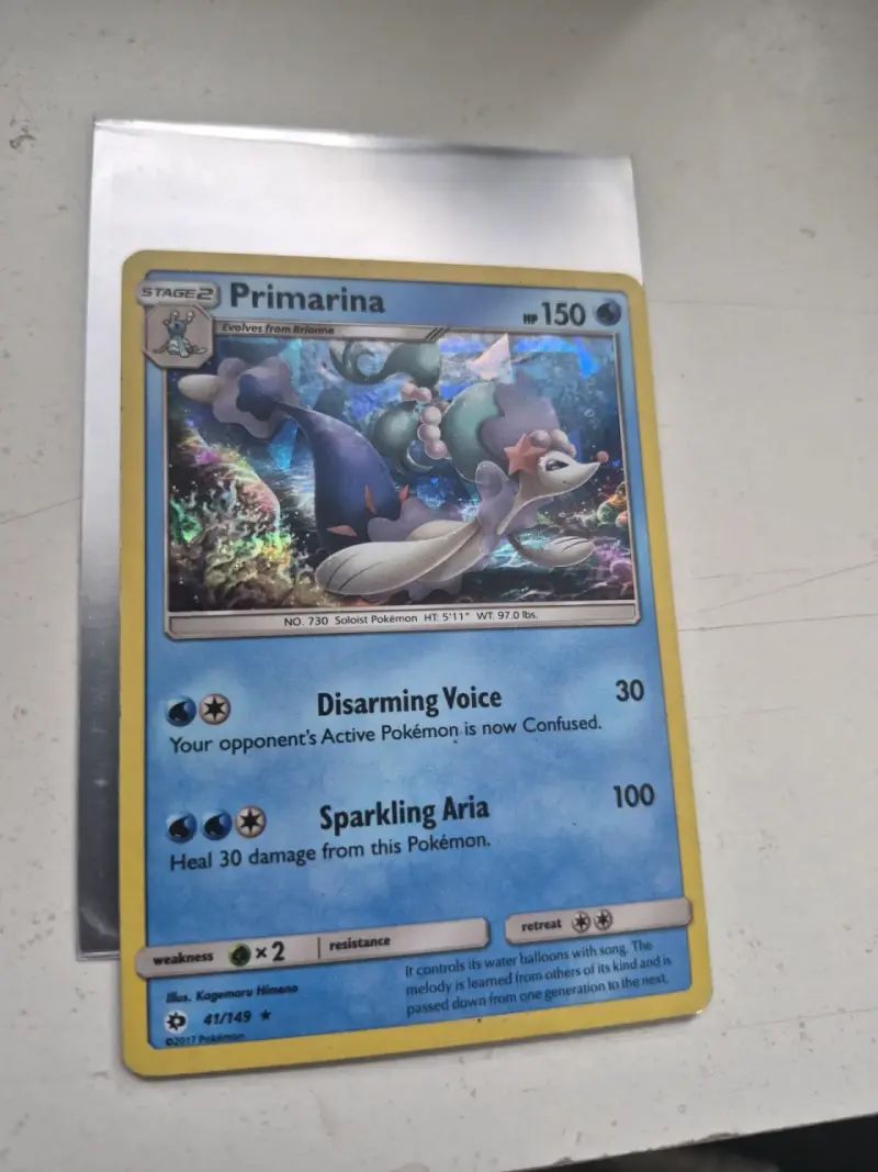Carta Pokémon Primarina Holográfica - 2