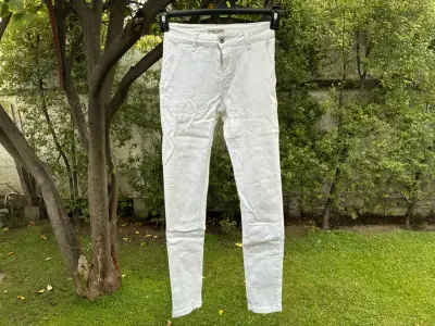 Pantalones niña pitillo blancos Water Jeans - miniatura 1