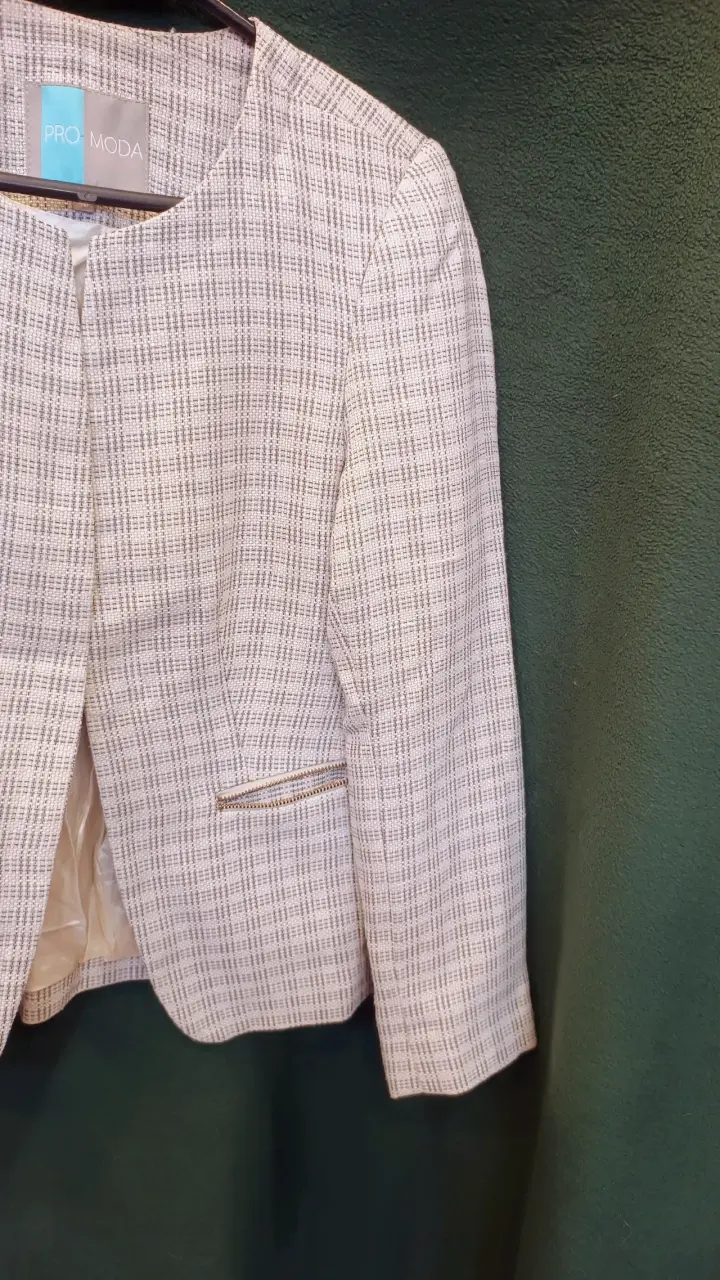 Blazer de mujer a cuadros Pro Moda - 4