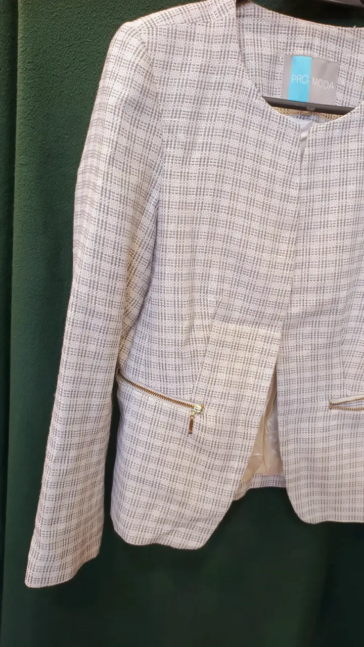 Blazer de mujer a cuadros Pro Moda - 5