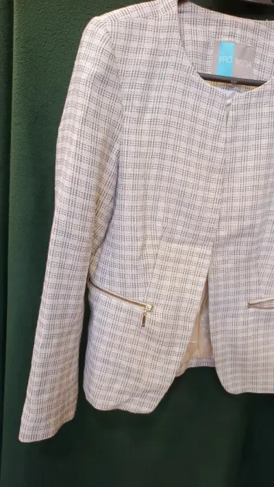 Blazer de mujer a cuadros Pro Moda - miniatura 5