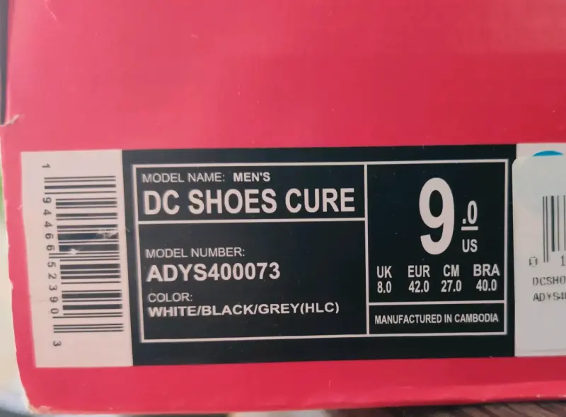 Zapatillas DC Shoes Cure blancas y negras homb - 2
