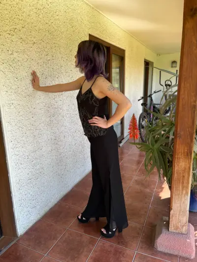 Conjunto negro elegante con  detalles bordados - miniatura 5