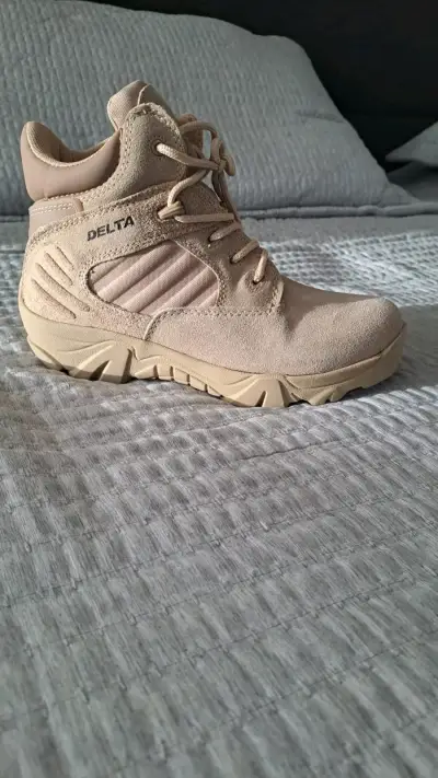Botas tácticas beige Delta con cierre lateral - miniatura 2