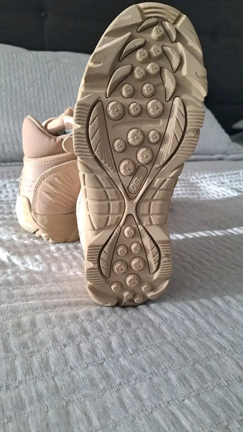 Botas tácticas beige Delta con cierre lateral - 5