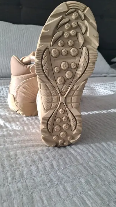 Botas tácticas beige Delta con cierre lateral - miniatura 5