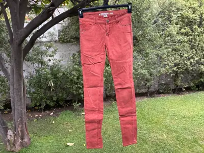 Pantalones niña skinny anaranjados talla 10 - miniatura 1