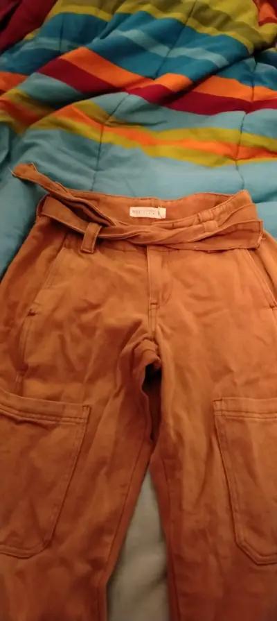Pantalones de mezclilla marrón Muvi talla 34 - miniatura 2