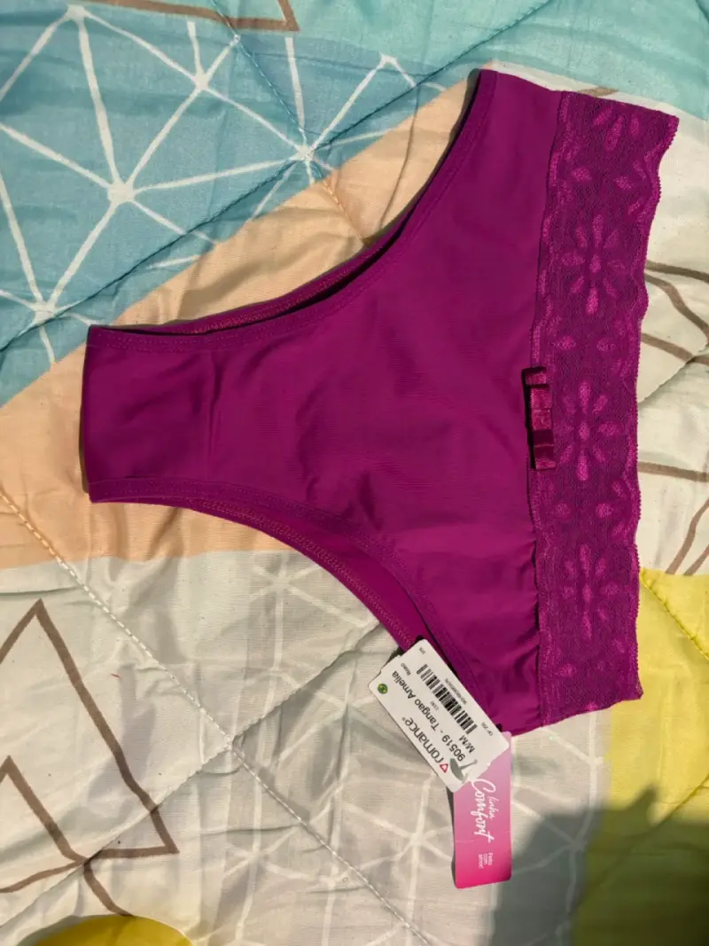 Calzón morado con encaje Comfydence