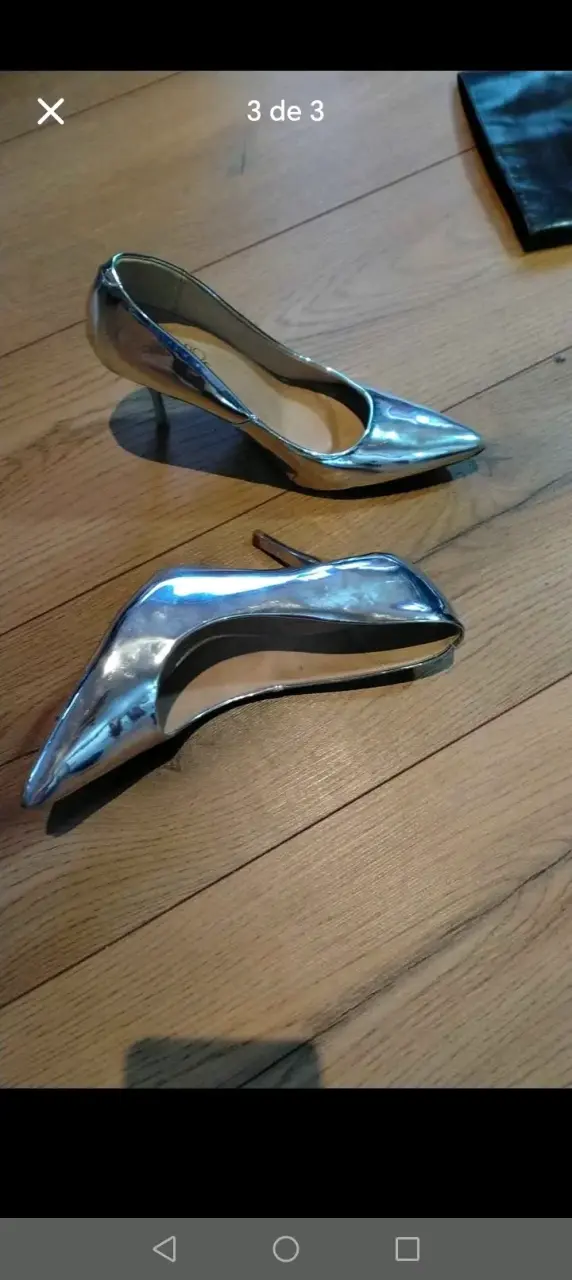 Zapatos de Tacón Plateados Elegantes - 2