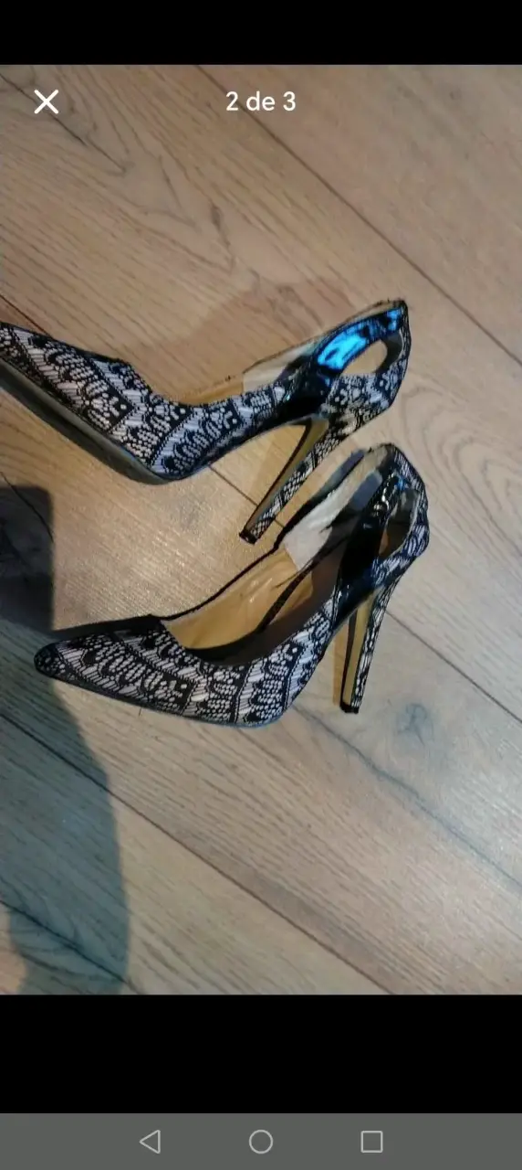 Zapatos de Tacón Plateados Elegantes - 5