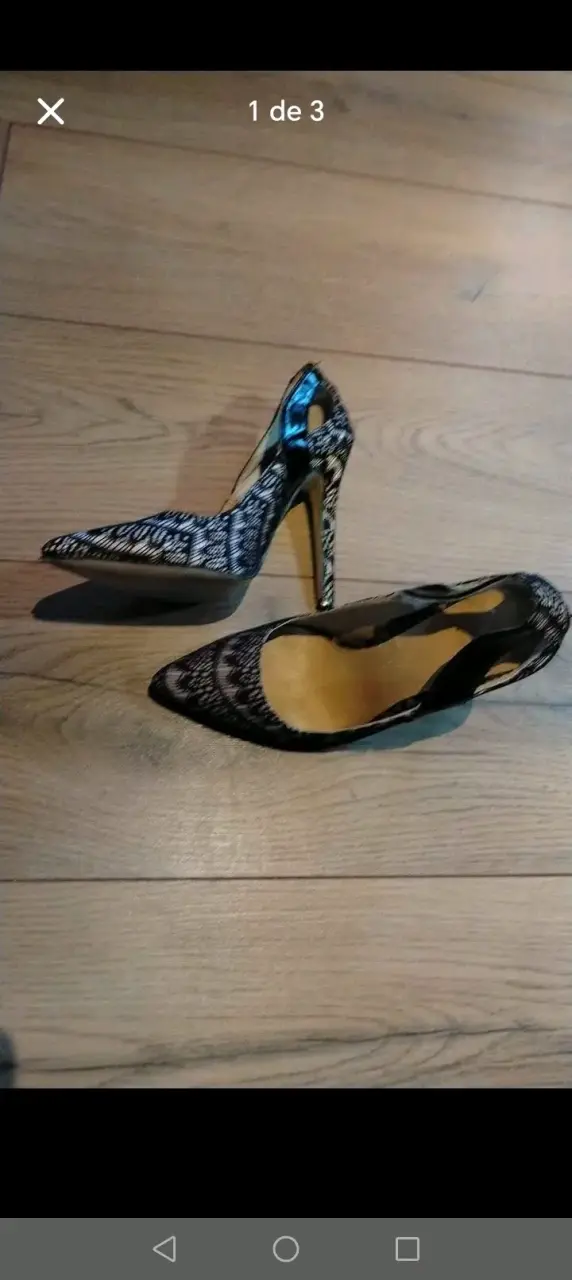 Zapatos de Tacón Plateados Elegantes - 6