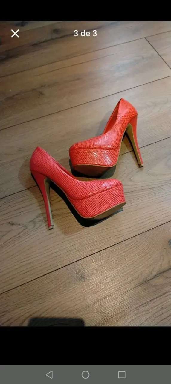 Tacones rojos de plataforma para mujer - 2