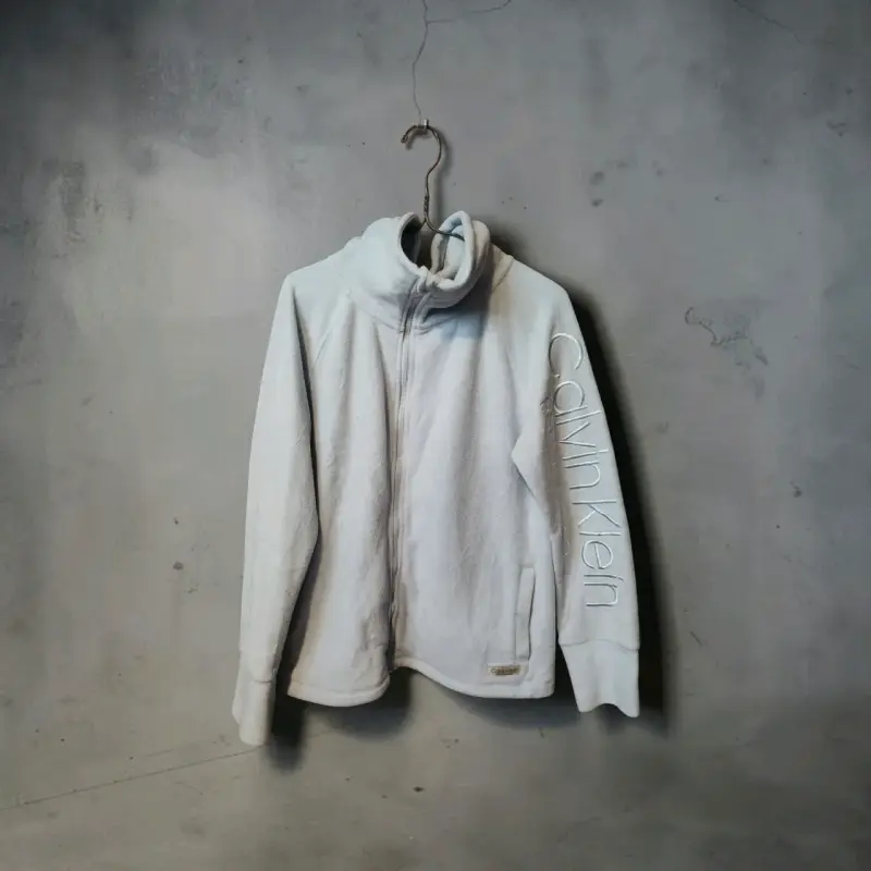 Chaqueta polar blanca Calvin Klein para mujer