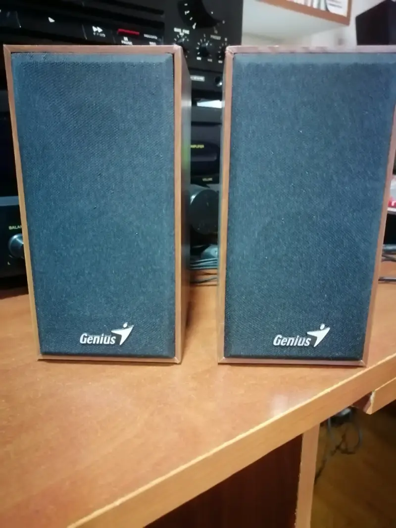 Parlantes Genius de madera para PC
