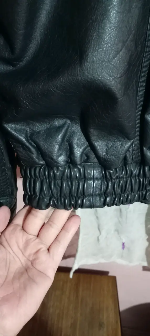 Chaqueta de cuero negra para hombre - 3