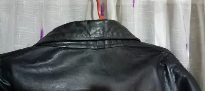 Chaqueta de cuero negra para hombre - miniatura 6