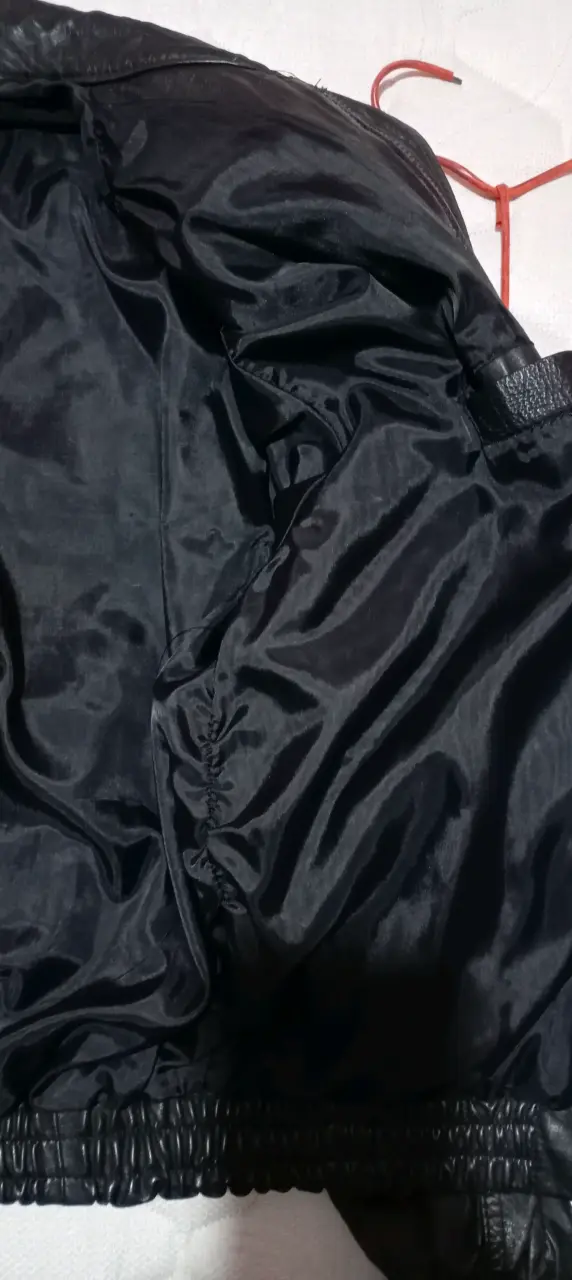 Chaqueta de cuero negra para hombre - 12