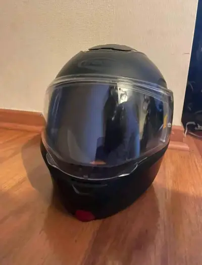 Casco Caberg de moto negro abatible - miniatura 3