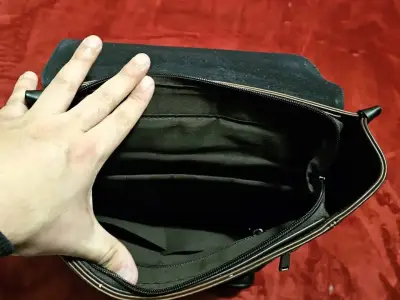 Mochila de cuero marrón FAHU ejecutiva - miniatura 4