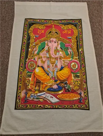 Tapiz decorativo de pared con diseño de Ganesha - miniatura 1