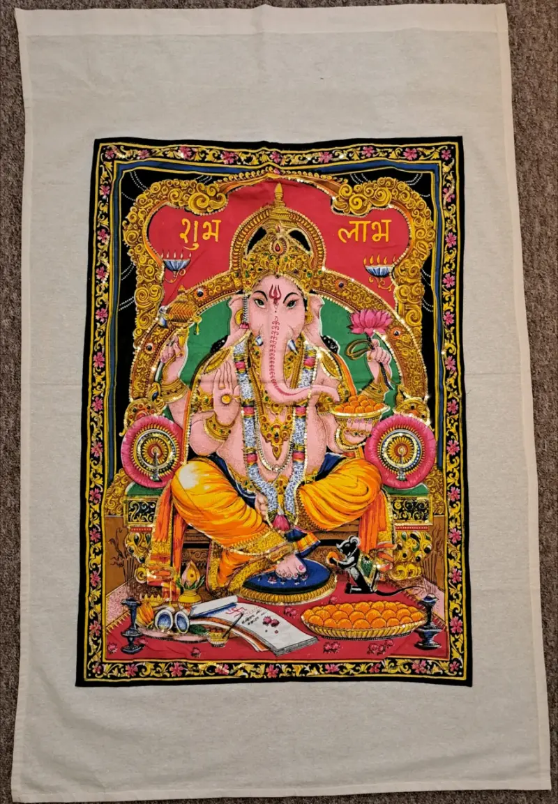 Tapiz decorativo de pared con diseño de Ganesha - 2