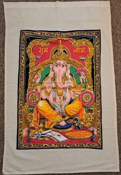 Tapiz decorativo de pared con diseño de Ganesha - miniatura 2