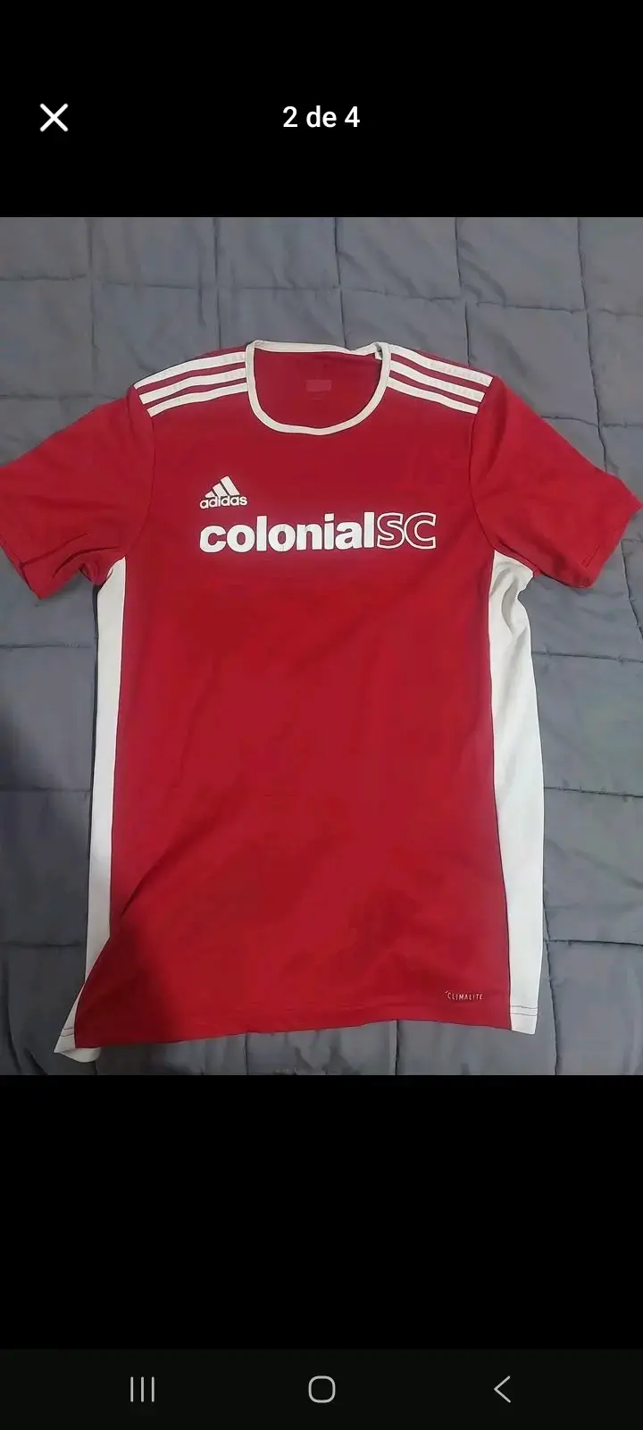 Camiseta deportiva roja Adidas Colonial SC - 1