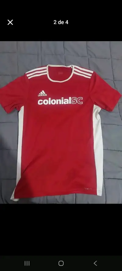 Camiseta deportiva roja Adidas Colonial SC - miniatura 1