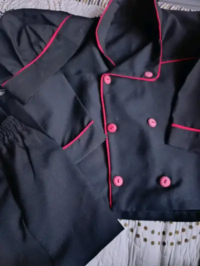 Disfraz Cheff negro con ribetes rojos para niño - miniatura 1