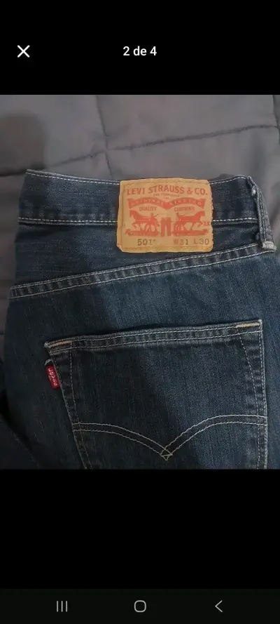 Jeans Levi's 501 Talla 31x30 Azul - miniatura 1