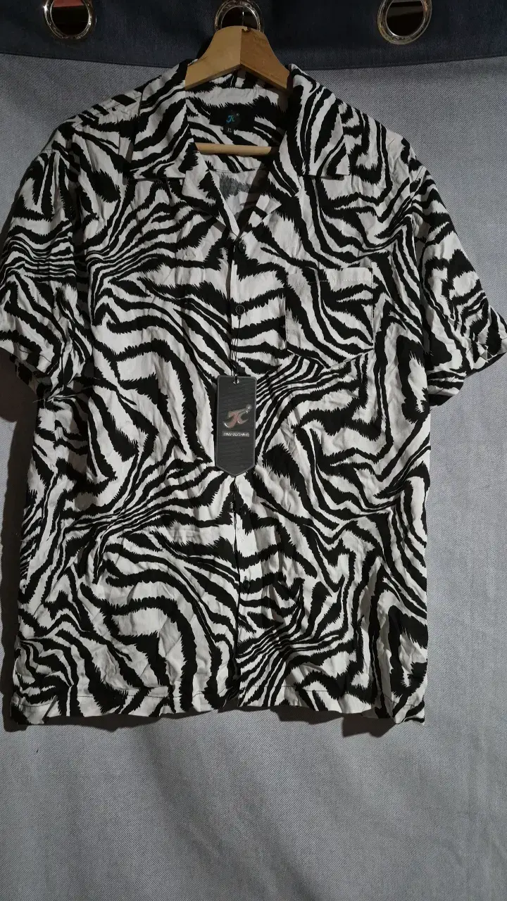 Camisa de hombre estampado cebra JC - 1