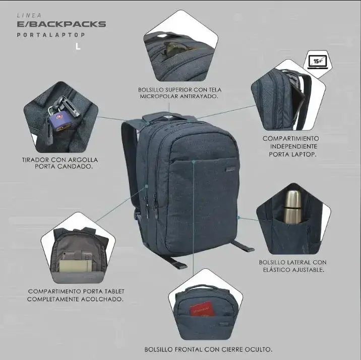 Mochila Head Pronet L 31L para notebook 16” - 3