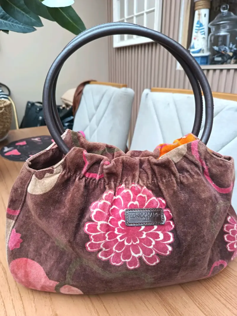 Bolso de hombro o mano Longchamp floral vintage - 1