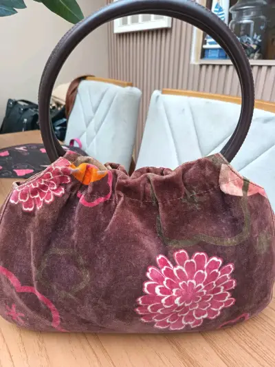 Bolso de hombro o mano Longchamp floral vintage - miniatura 2