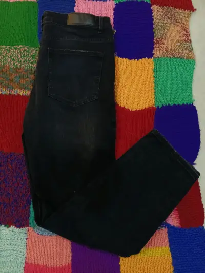 Jeans slim fit negros para hombre talla 46 - miniatura 2