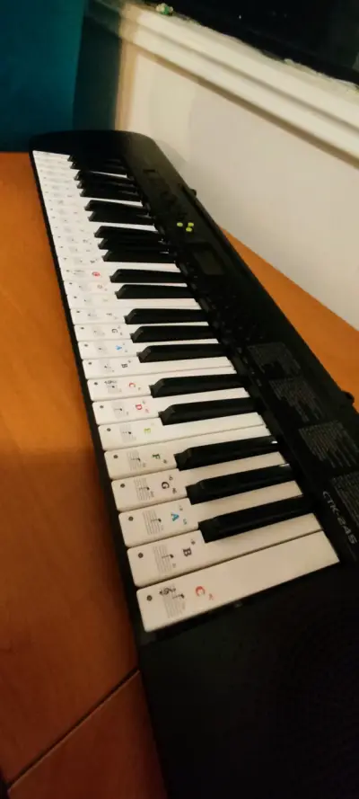 Teclado Casio CTK-245 con Notas Musicales - miniatura 1