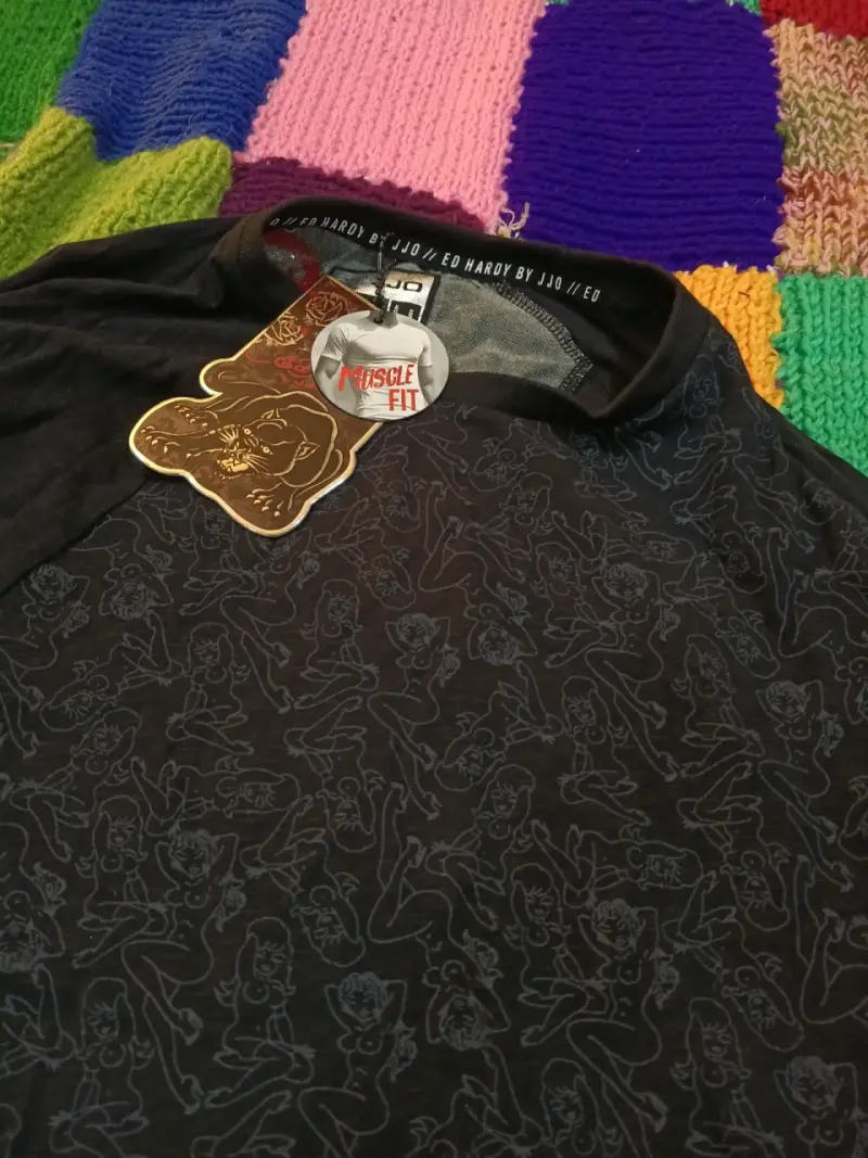 Polera Ed Hardy JJO Muscle Fit Negra - 1