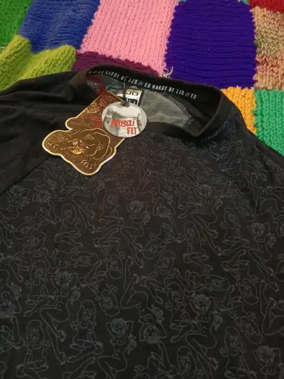 Polera Ed Hardy JJO Muscle Fit Negra - miniatura 1