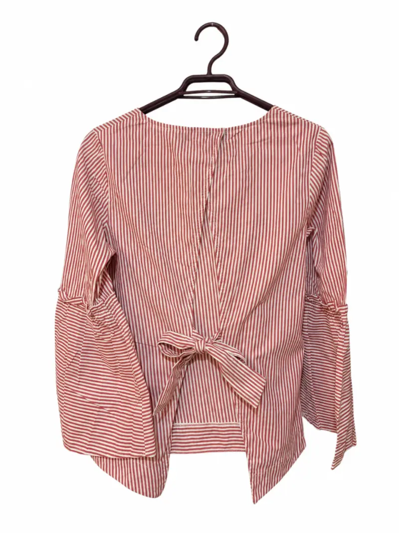 Blusa rayada roja con lazo Liola - 2