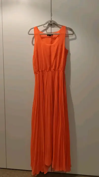 Vestido largo naranja Marquis talla M - miniatura 1